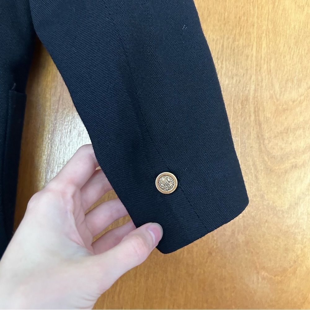 Vintage Laura Ashley Made in GB Wool Blazer Black Size 3-4 Years - Picture 11 of 12